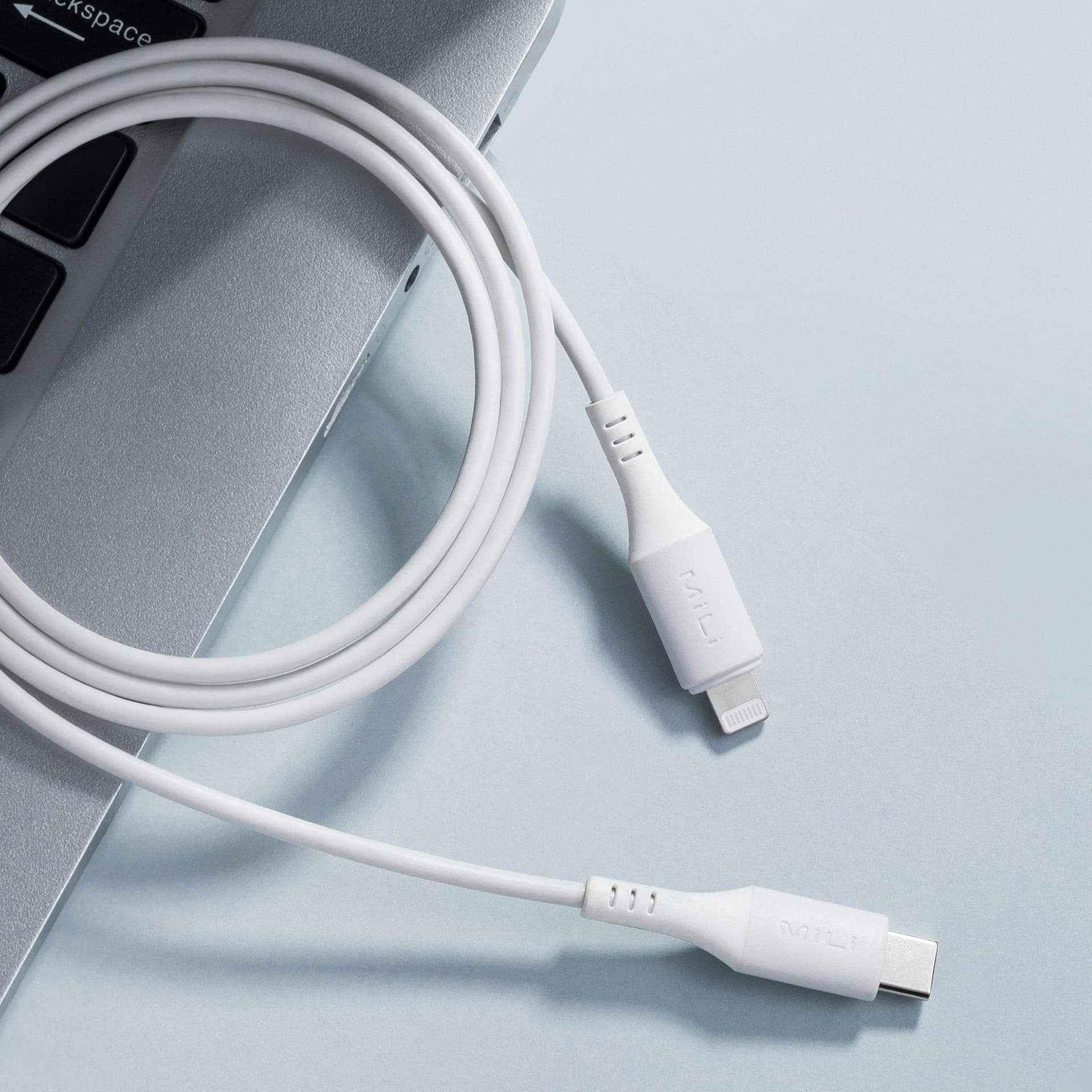 MiLi Type-C to Lightning 1M Cable - White MiLi Type-C to Lightning 1M Cable - White